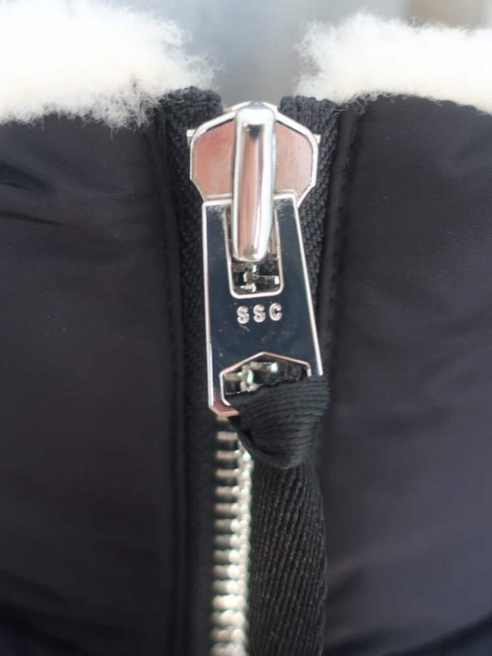 Shoreditch Ski Club Maya Shearling Puffer Jacket Cream/Black Size Small - Picture 2 of 10